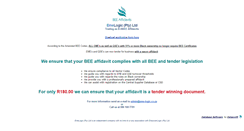 Desktop Screenshot of bee-certificate.co.za